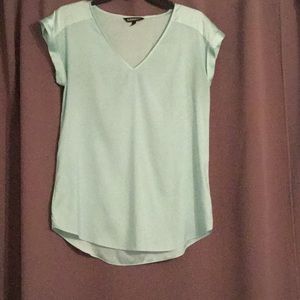 Mint green silk Express top